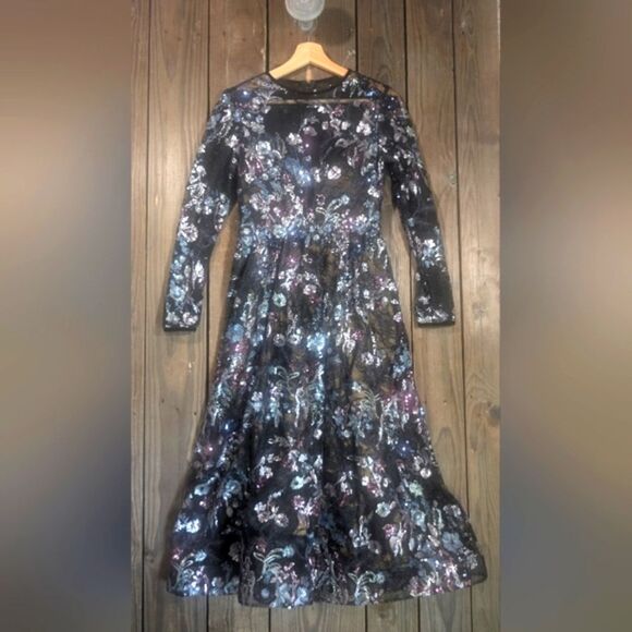 NWT Mac Duggal Sequin Floral Dress 4 - Picture 1 of 13